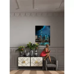 KARE Design Glasbild Night Skyline 90X120Cm- Bilder
