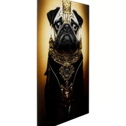 KARE Design Glasbild Prince Pug 40X60Cm- Bilder