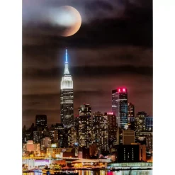 KARE Design Glasbild Skyline Moon 80X120Cm- Bilder