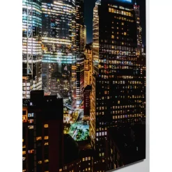 KARE Design Glasbild Skyline Night 150X100Cm- Bilder