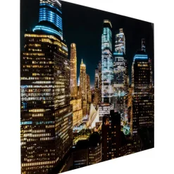 KARE Design Glasbild Skyline Night 150X100Cm- Bilder