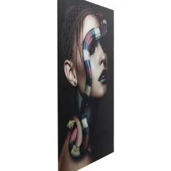 KARE Design Glasbild Snake Girl 80X120Cm- Bilder
