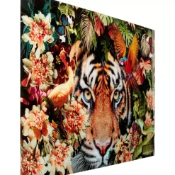 KARE Design Glasbild Tiger On Hunt 150X100Cm- Bilder