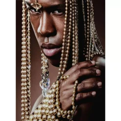 KARE Design Glasbild Traditional Beads Man 100X150Cm- Bilder