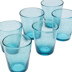 KARE Design Glas-Set Bubble Blau (6/Tlg.)- Geschirr & Tischaccessoires