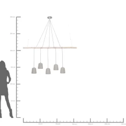 KARE Design Hangeleuchte Dining Concrete Cinque- Hängeleuchten