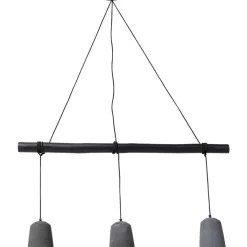KARE Design Hangeleuchte Dining Concrete Schwarz Tre- Hängeleuchten
