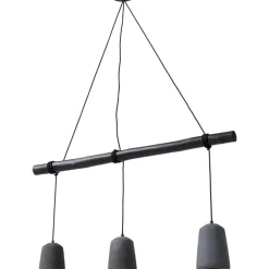 KARE Design Hangeleuchte Dining Concrete Schwarz Tre- Hängeleuchten