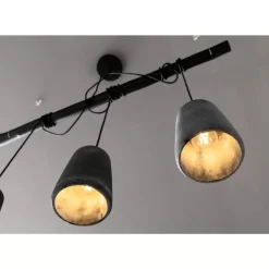 KARE Design Hangeleuchte Dining Concrete Schwarz Tre- Hängeleuchten