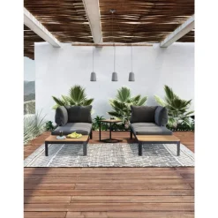 KARE Design Hangeleuchte Dining Concrete Schwarz Tre- Hängeleuchten