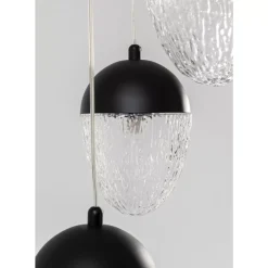 KARE Design Hangeleuchte Frozen 5 Schwarz Matt O35Cm- Hängeleuchten