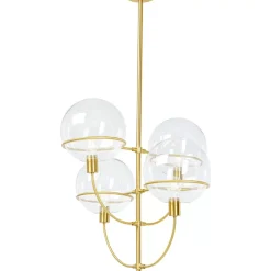 KARE Design Hangeleuchte Lantern 4Er Brass- Hängeleuchten