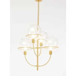 KARE Design Hangeleuchte Lantern 4Er Brass- Hängeleuchten
