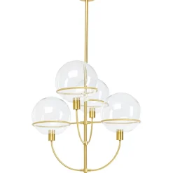 KARE Design Hangeleuchte Lantern 4Er Brass- Hängeleuchten