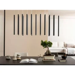 KARE Design Hangeleuchte Living Vegas Schwarz Matt Led 120Cm- Hängeleuchten