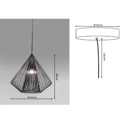 KARE Design Hangeleuchte Modo Wire Black- Hängeleuchten