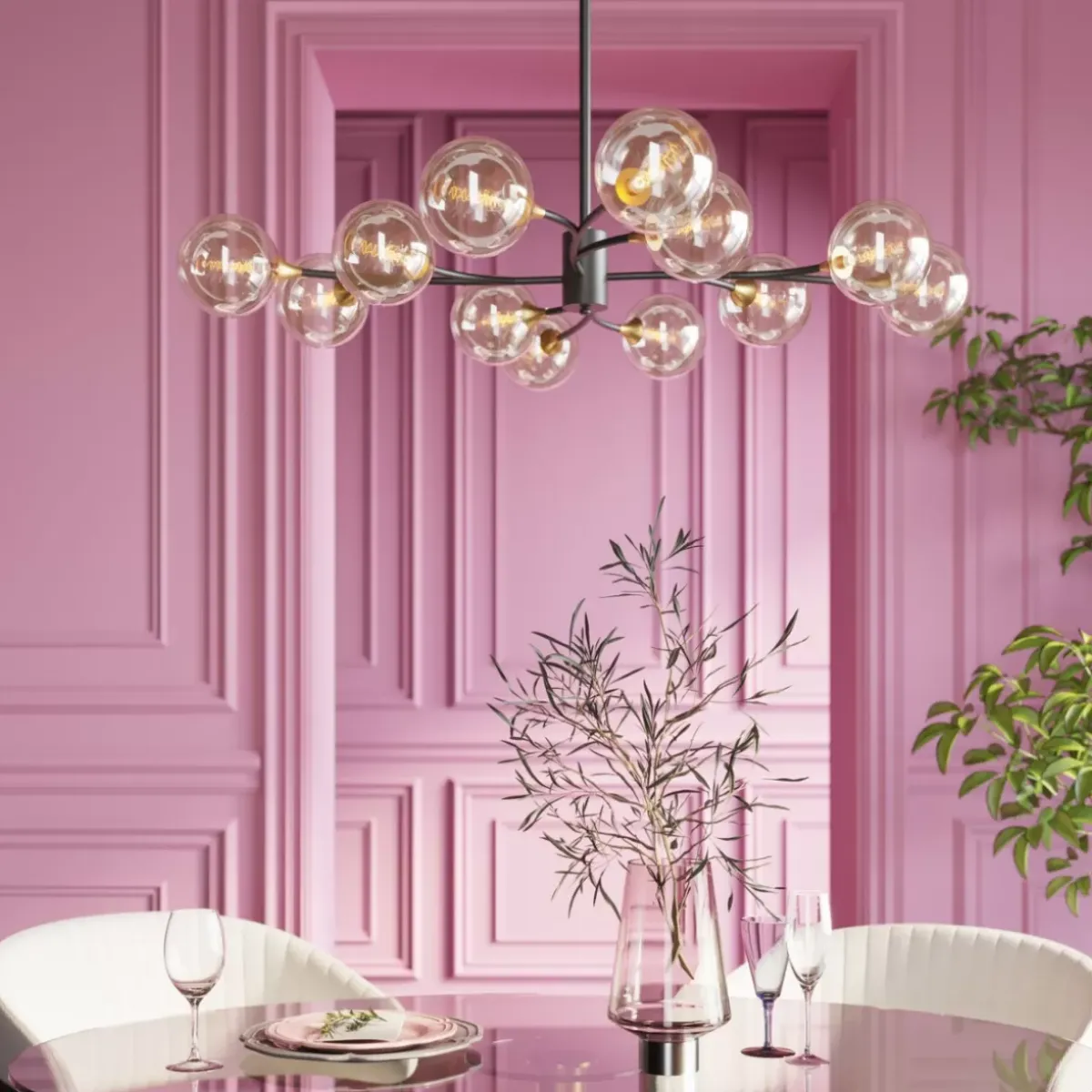 KARE Design Hangeleuchte Molecules 12- Hängeleuchten