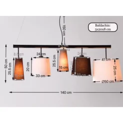 KARE Design Hangeleuchte Parecchi Black 140- Hängeleuchten