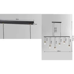 KARE Design Hangeleuchte Pole Black Six- Hängeleuchten