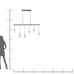 KARE Design Hangeleuchte Pole Black Six- Hängeleuchten
