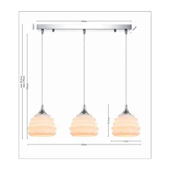 KARE Design Hangeleuchte Ruffle Dining Weis- Hängeleuchten