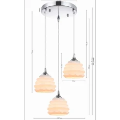 KARE Design Hangeleuchte Ruffle Weis O 37Cm- Hängeleuchten