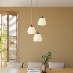 KARE Design Hangeleuchte Ruffle Weis O 37Cm- Hängeleuchten