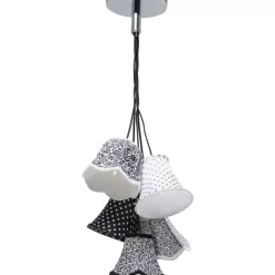 KARE Design Hangeleuchte Saloon Ornament B&W 5Er- Hängeleuchten