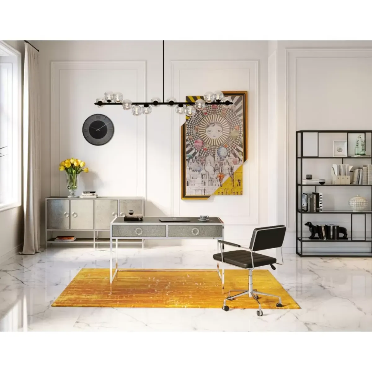 KARE Design Hangeleuchte Scala Balls Schwarz 150Cm- Hängeleuchten