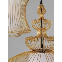 KARE Design Hangeleuchte Swing Iron Tre Gold- Hängeleuchten