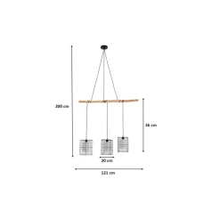 KARE Design Hangeleuchte Three Grids 120Cm- Hängeleuchten