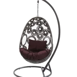 KARE Design Hangesessel Ibiza Braun- Outdoormöbel