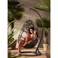 KARE Design Hangesessel Ibiza Braun- Outdoormöbel