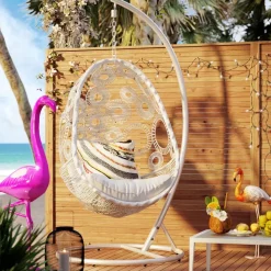 KARE Design Hangesessel Ibiza Weiss- Outdoormöbel
