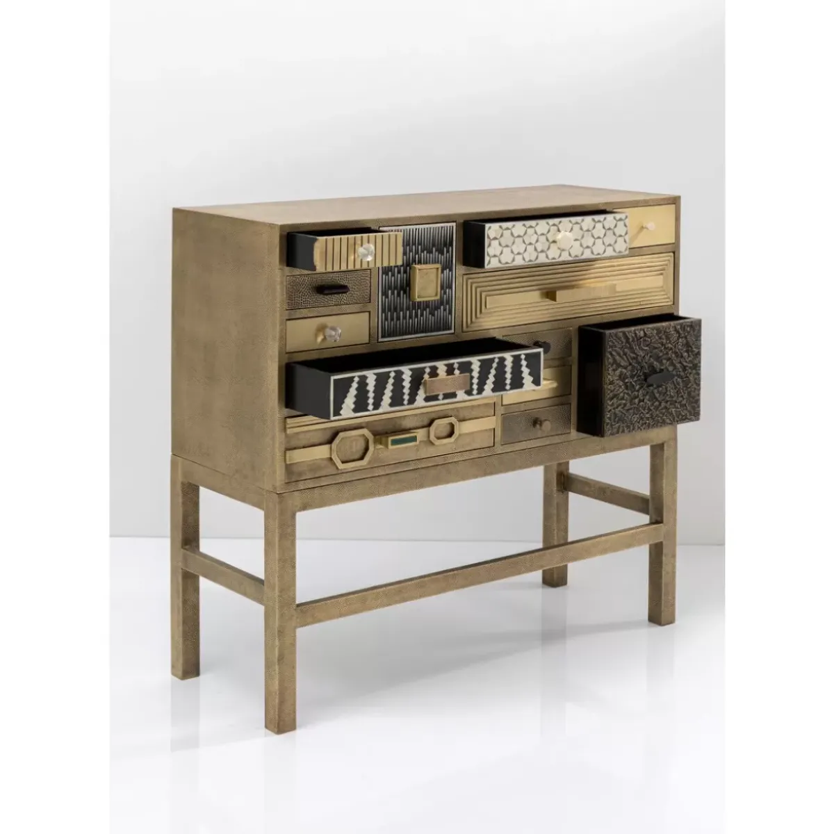 KARE Design Hochkommode Chalet Gold 13 Schube- Kommoden & Sideboards