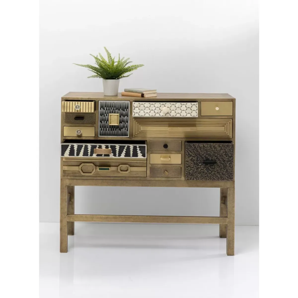 KARE Design Hochkommode Chalet Gold 13 Schube- Kommoden & Sideboards