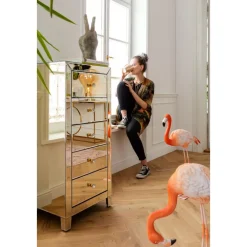 KARE Design Hochkommode Luxury Champagne 5 Schube- Kommoden & Sideboards