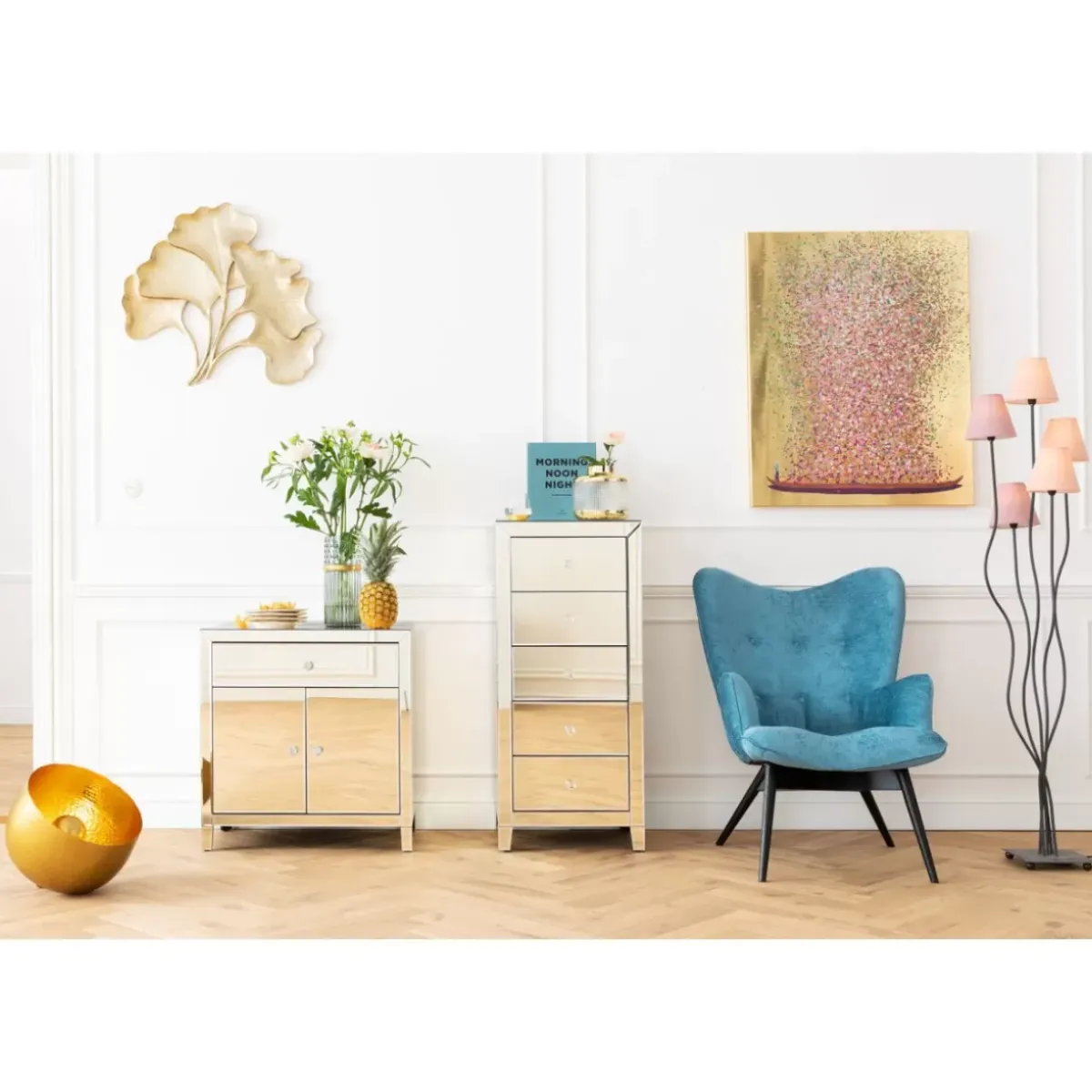 KARE Design Hochkommode Luxury Champagne 5 Schube- Kommoden & Sideboards