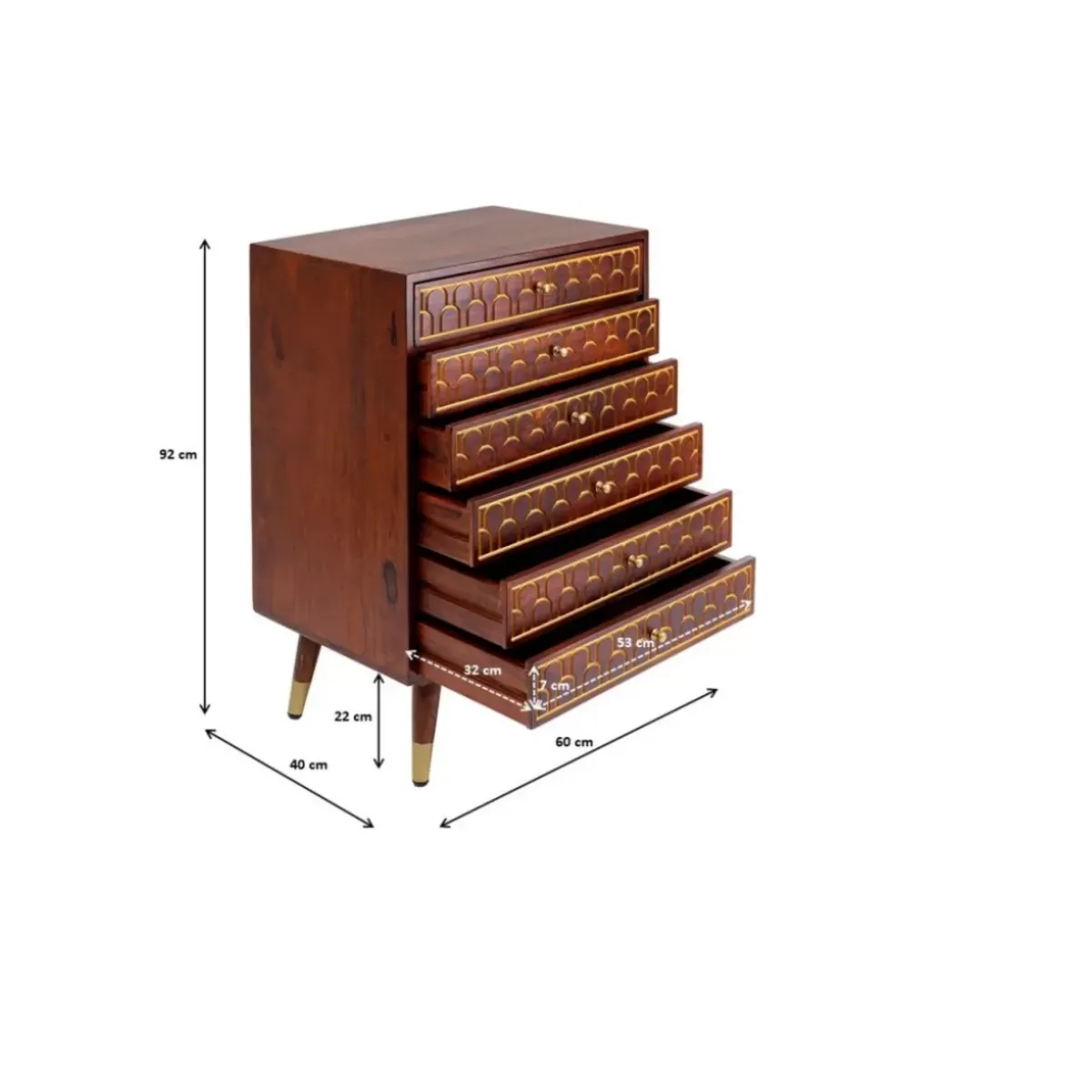 KARE Design Hochkommode Muskat 6 Schube- Kommoden & Sideboards