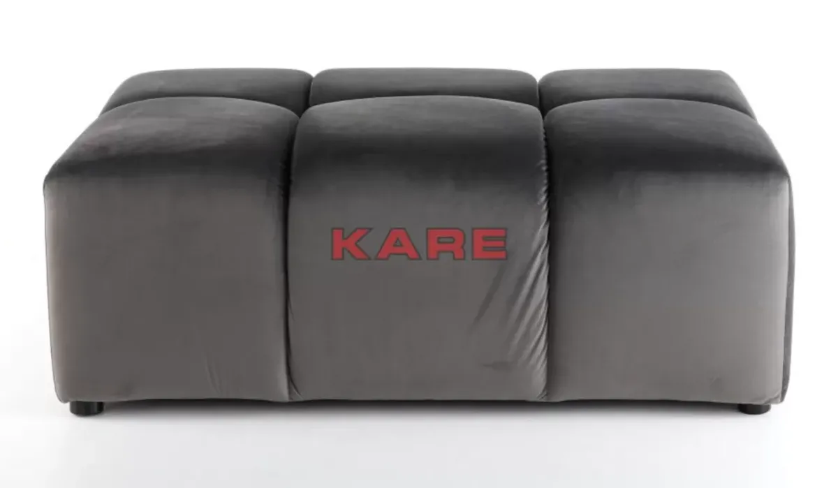KARE Design Hocker Belami Velvet Grau 105X70Cm- Sitzbänke