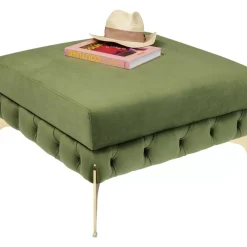 KARE Design Hocker Bellissima Velvet Grun 80- Sitzbänke