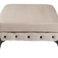 KARE Design Hocker Bellissima Velvet Beige 80Cm- Sitzbänke
