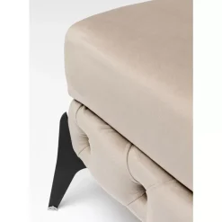 KARE Design Hocker Bellissima Velvet Beige 80Cm- Sitzbänke