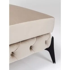 KARE Design Hocker Bellissima Velvet Beige 80Cm- Sitzbänke