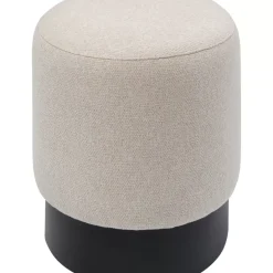 KARE Design Hocker Cherry Creme Black O36Cm- Sitzbänke