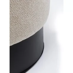 KARE Design Hocker Cherry Creme Black O36Cm- Sitzbänke