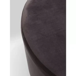 KARE Design Hocker Cherry Dunkelgrau Silver O55Cm- Sitzbänke