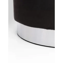KARE Design Hocker Cherry Dunkelgrau Silver O55Cm- Sitzbänke