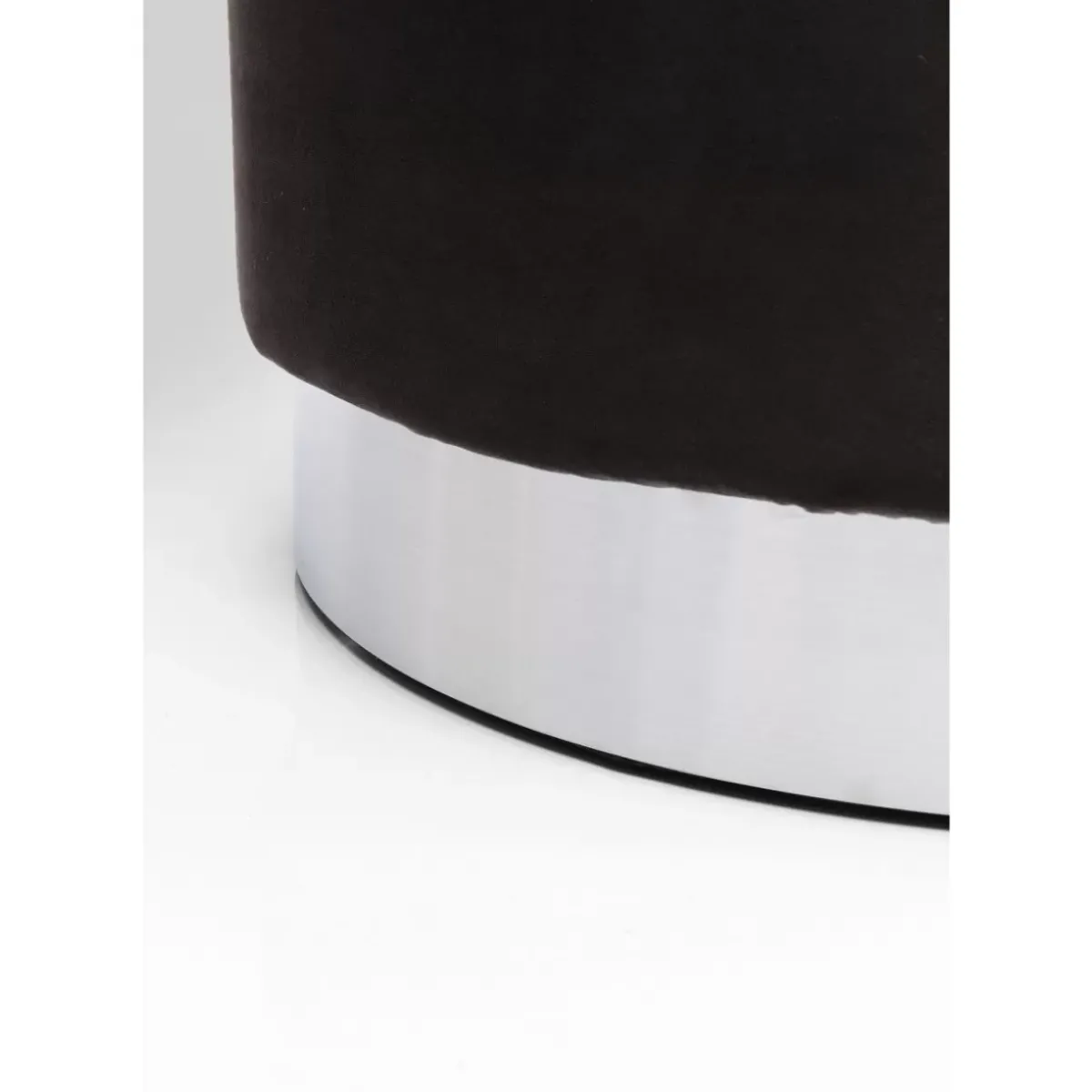 KARE Design Hocker Cherry Dunkelgrau Silver O55Cm- Sitzbänke