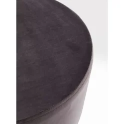 KARE Design Hocker Cherry Dunkelgrau Silver O55Cm- Sitzbänke